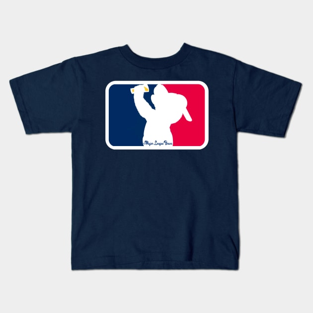 TC Bear Mascot Major League Brews Kids T-Shirt by Major League Brews 